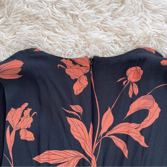 Thakoon Black and orange Floral Ruffle Romper sleeveless silk size 2 - Picture 12 of 12